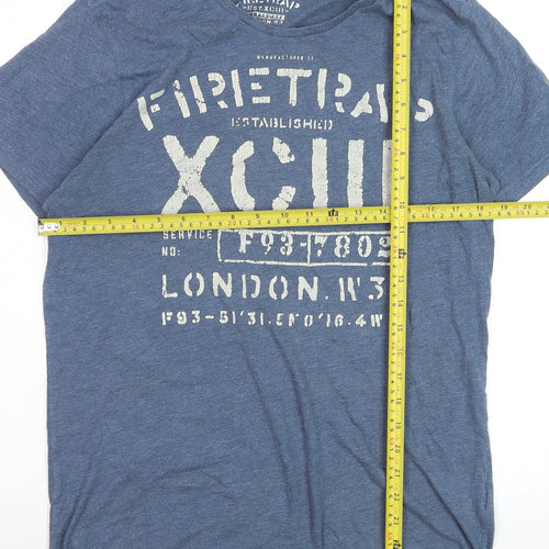 Firetrap Men's Blue Graphic Print T-Shirt Size M
