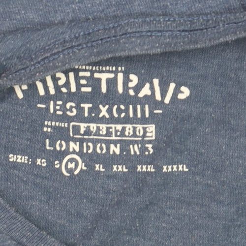 Firetrap Men's Blue Graphic Print T-Shirt Size M