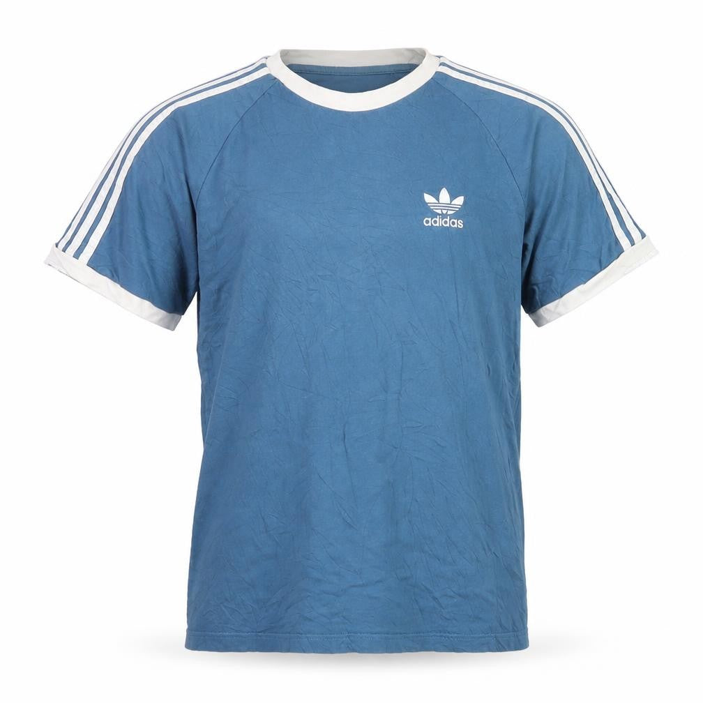 Adidas Men's Blue Crew Neck Short Sleeve Vintage Sports T-Shirt S