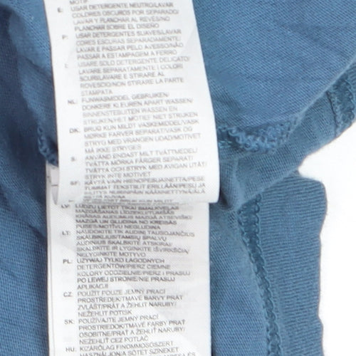 Adidas Men's Blue Crew Neck Short Sleeve Vintage Sports T-Shirt S