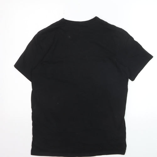 Calvin Klein Men’s Black Cotton Logo Crew Neck Short Sleeve T-Shirt M