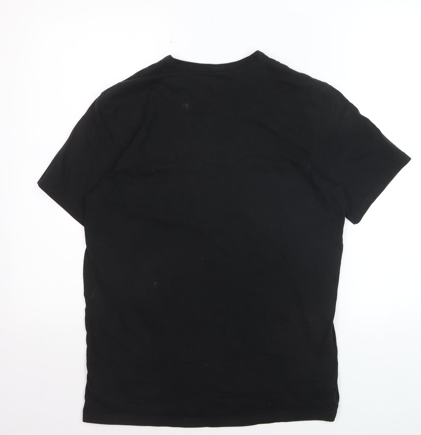Calvin Klein Men’s Black Cotton Logo Crew Neck Short Sleeve T-Shirt M