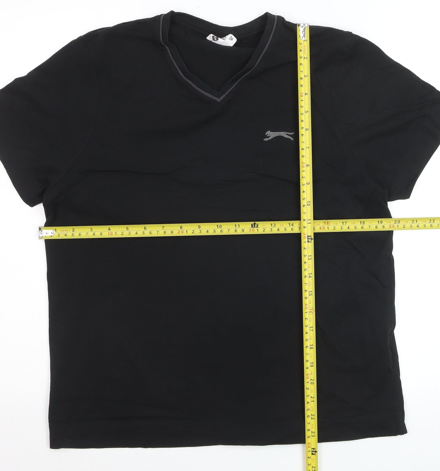 Slazenger Men's Black V-Neck Short Sleeve T-Shirt Size S