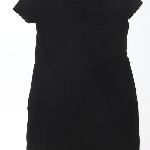 H&M Maternity Black Bodycon Short Sleeve Dress Women’s M