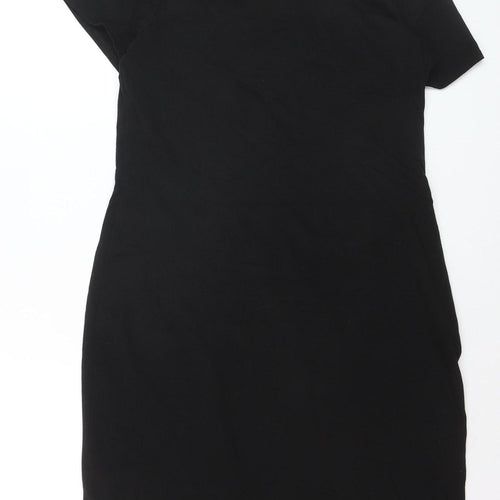 H&M Maternity Black Bodycon Short Sleeve Dress Women’s M