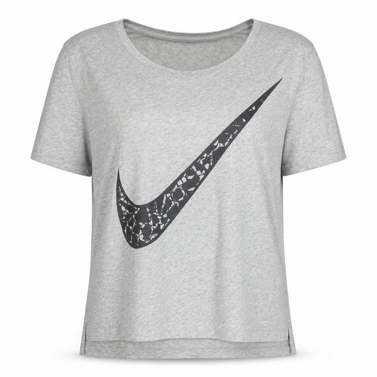 Front view of Nike Men's Grey Short Sleeve Crew Neck Graphic T-Shirt XS