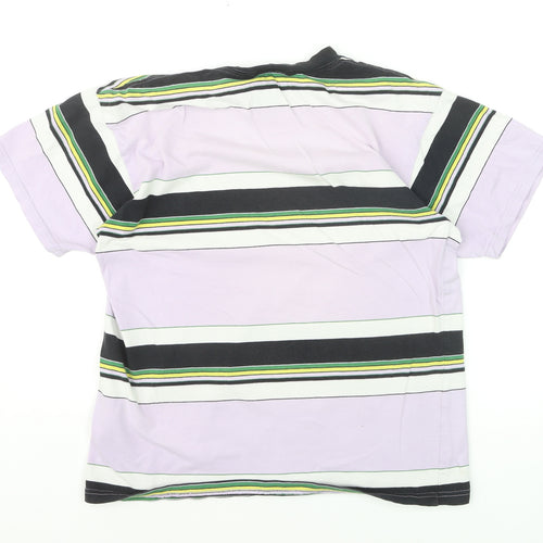 Carhartt Men's Multicoloured Striped Cotton Crew Neck T-Shirt XS