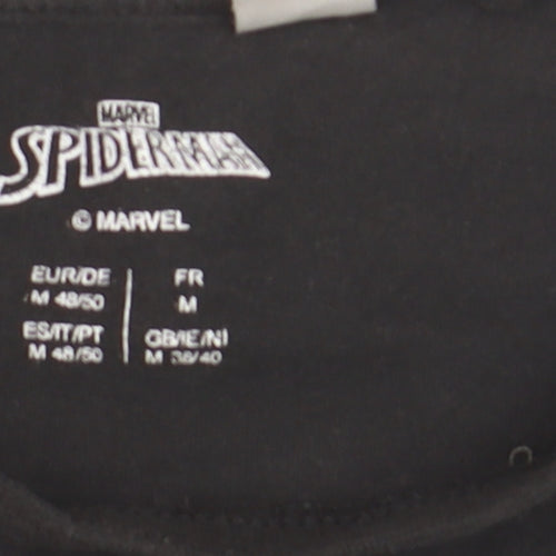 Marvel Spider-Man Boys Black Cotton Graphic T-Shirt 12-13 Years