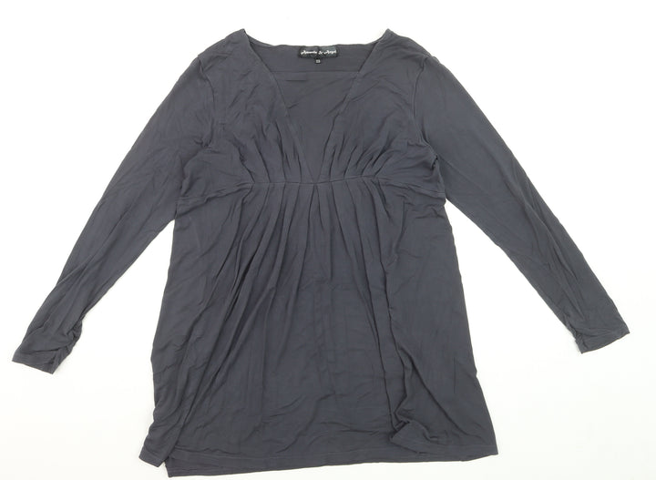 Amanda & Angel Women's Black Size 12 Long Sleeve Tunic Blouse
