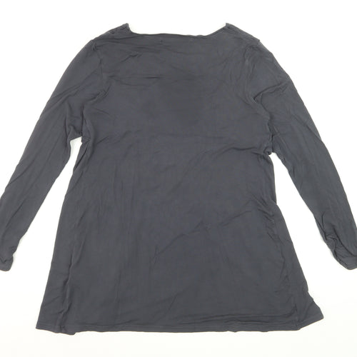 Amanda & Angel Women's Black Size 12 Long Sleeve Tunic Blouse