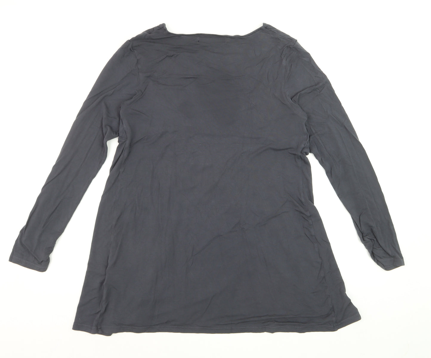 Amanda & Angel Women's Black Size 12 Long Sleeve Tunic Blouse