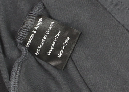 Amanda & Angel Women's Black Size 12 Long Sleeve Tunic Blouse