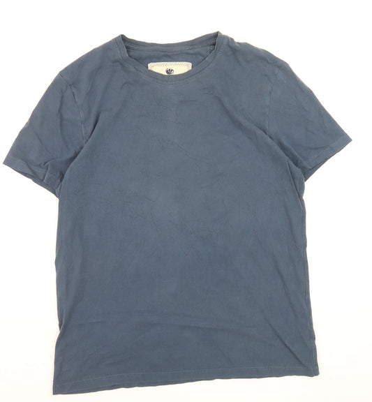 Fat Face Men's Blue Cotton Crew Neck Short Sleeve T-Shirt M