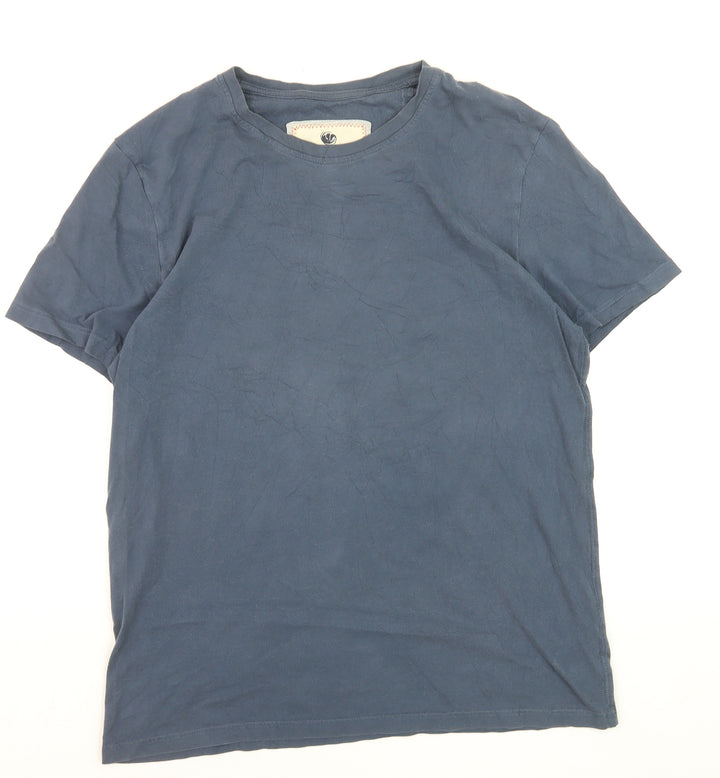Fat Face Men's Blue Cotton Crew Neck Short Sleeve T-Shirt M