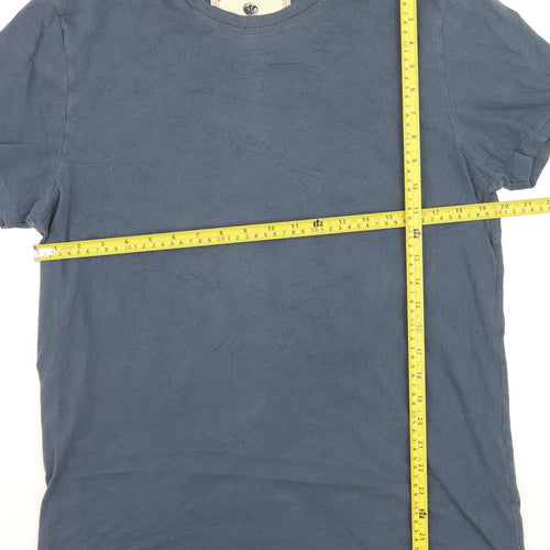 Fat Face Men's Blue Cotton Crew Neck Short Sleeve T-Shirt M