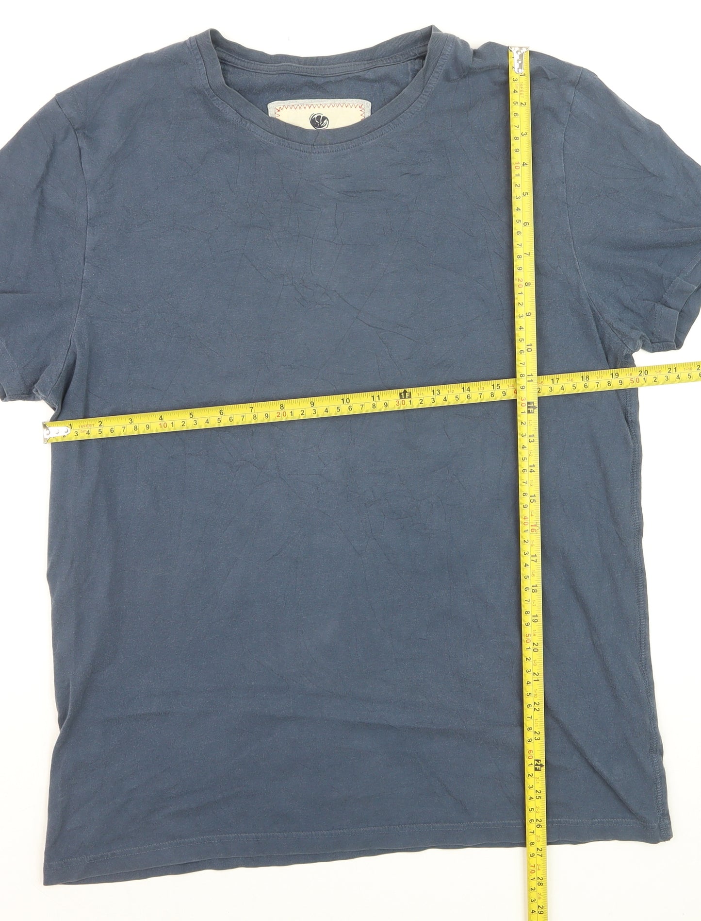 Fat Face Men's Blue Cotton Crew Neck Short Sleeve T-Shirt M