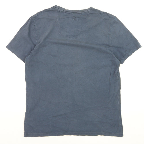 Fat Face Men's Blue Cotton Crew Neck Short Sleeve T-Shirt M