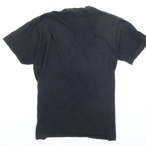 Port & Company Men's Black Vintage 1947 Graphic Cotton T-Shirt M