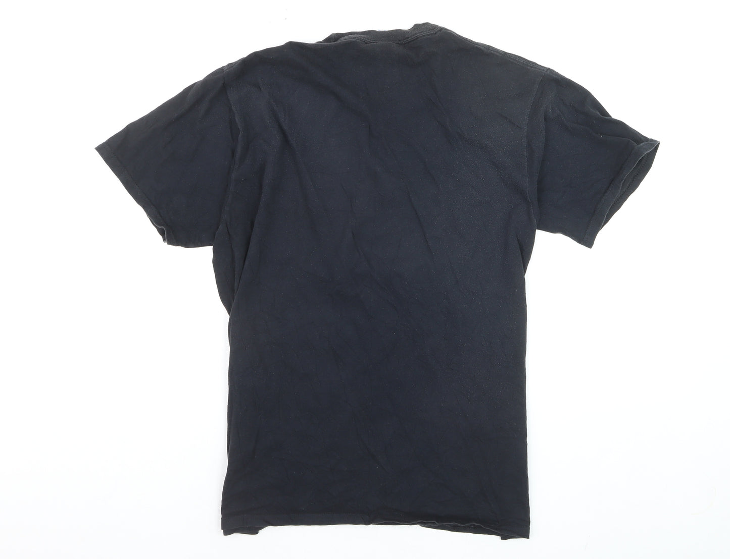 Port & Company Men's Black Vintage 1947 Graphic Cotton T-Shirt M
