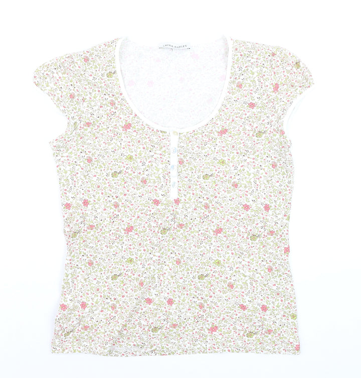 Laura Ashley Women’s Multicoloured Floral Cotton Jersey T-Shirt UK 12