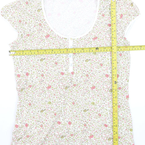 Laura Ashley Women’s Multicoloured Floral Cotton Jersey T-Shirt UK 12