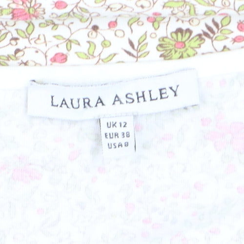 Laura Ashley Women’s Multicoloured Floral Cotton Jersey T-Shirt UK 12
