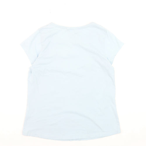 Craghoppers Women Blue Cotton Short Sleeve Graphic T-Shirt Size 14