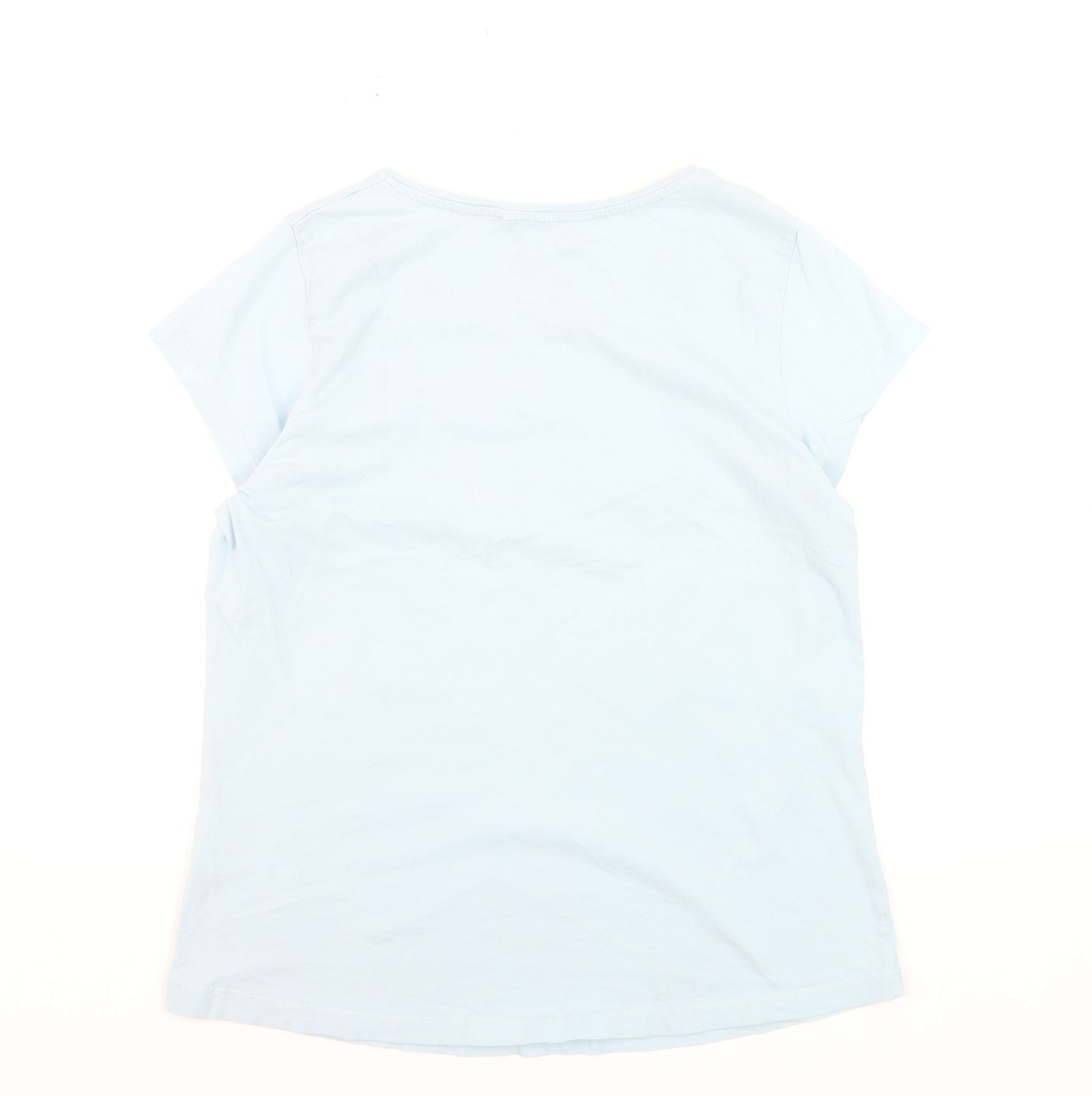 Craghoppers Women Blue Cotton Short Sleeve Graphic T-Shirt Size 14