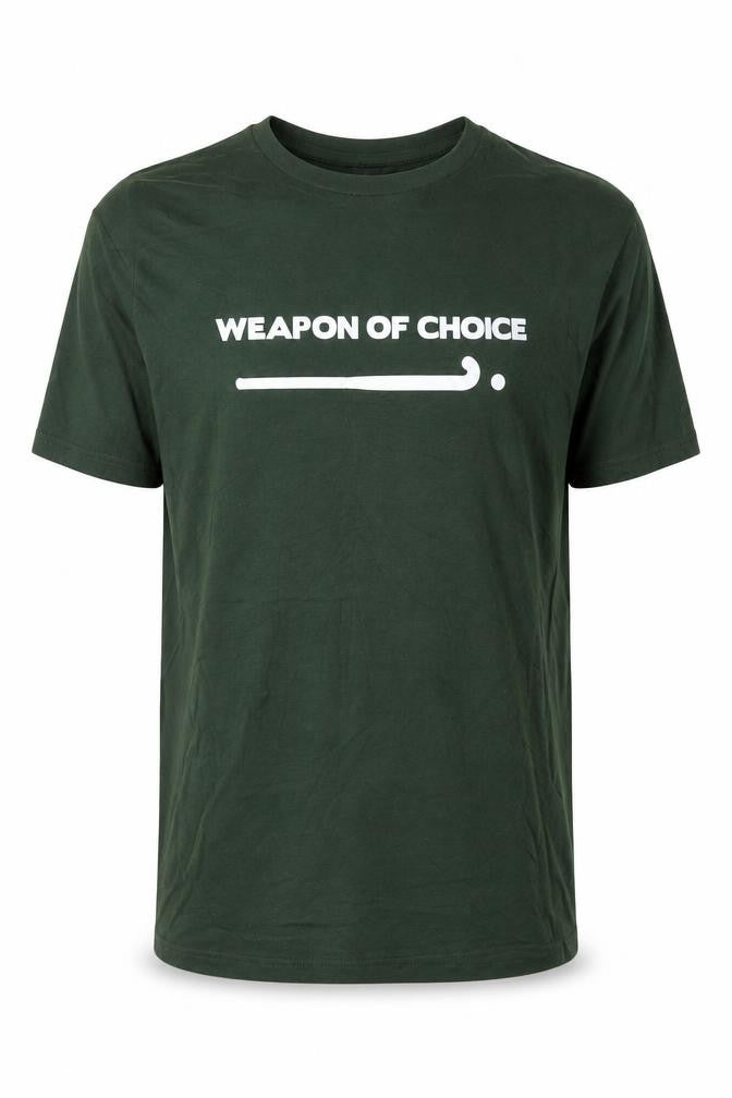 Gildan Softstyle Men's Green Graphic 'Weapon of Choice' T-Shirt Size M