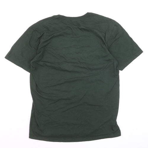 Gildan Softstyle Men's Green Graphic 'Weapon of Choice' T-Shirt Size M