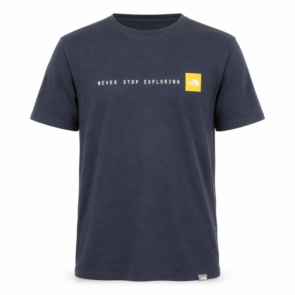 The North Face Men's Blue Small Graphic Cotton T-Shirt