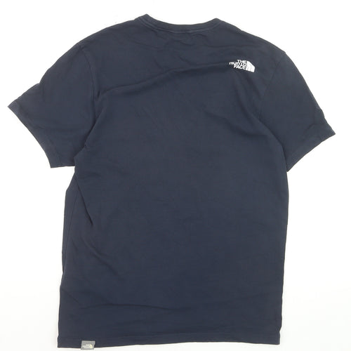 The North Face Men's Blue Small Graphic Cotton T-Shirt