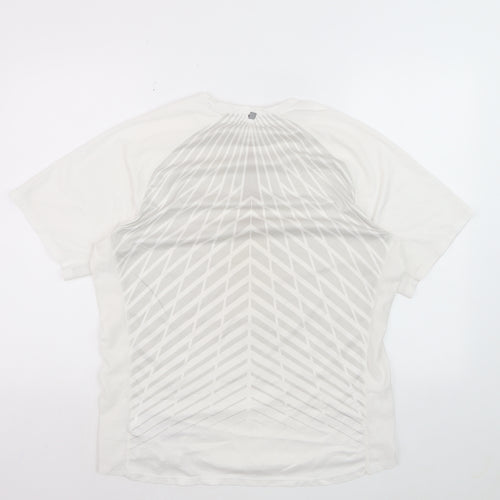 Nike Dri-Fit Men's White RUN Graphic Athletic T-Shirt Size M