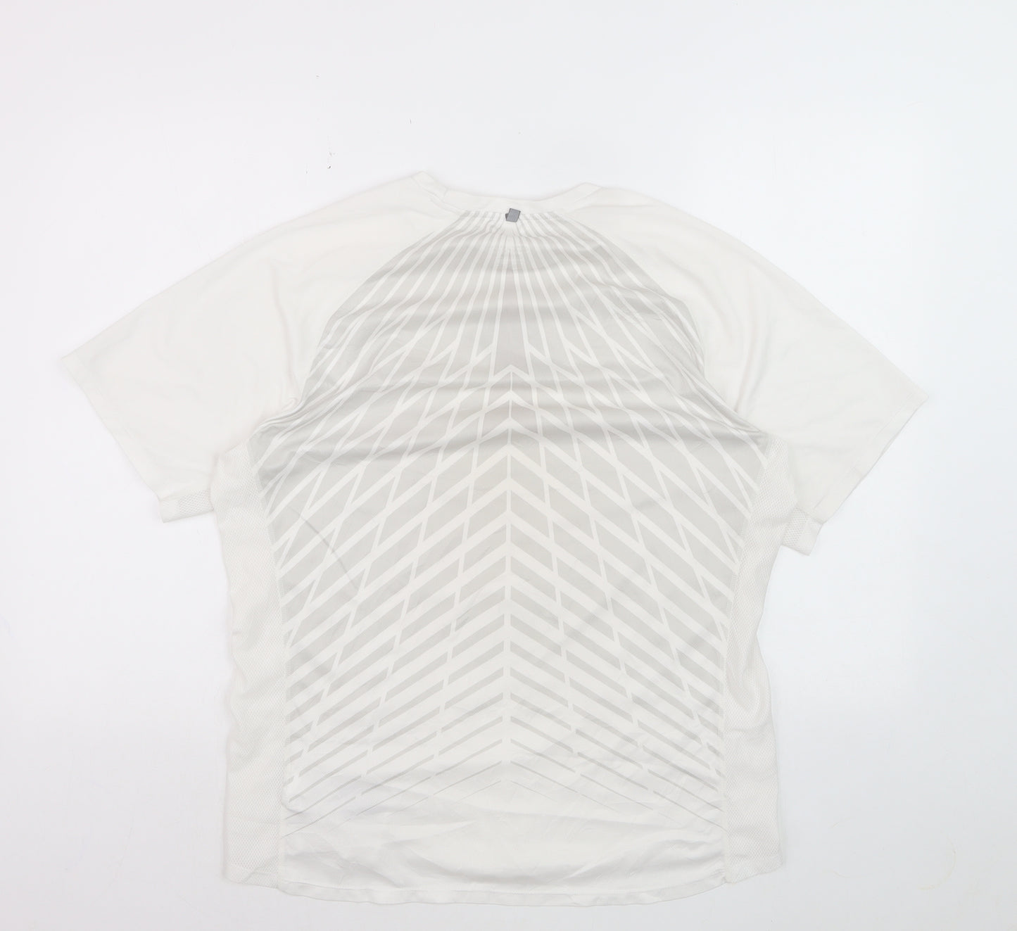 Nike Dri-Fit Men's White RUN Graphic Athletic T-Shirt Size M