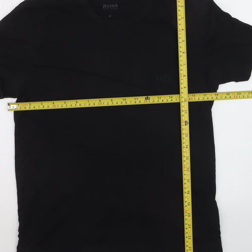 Hugo Boss Men's Black Regular Fit Cotton Crew Neck T-Shirt M