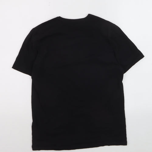 Hugo Boss Men's Black Regular Fit Cotton Crew Neck T-Shirt M