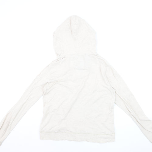 Hard Rock Cafe Womens Beige Pullover Hoodie Medium Cotton
