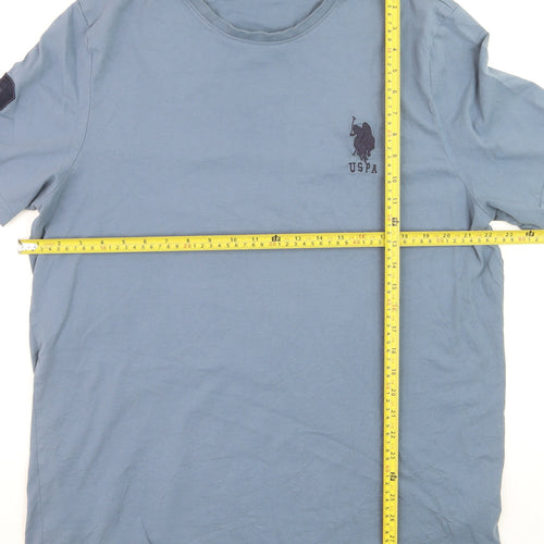 U.S. Polo Assn. Men's Blue XXL Crew Neck Cotton T-Shirt Short Sleeve