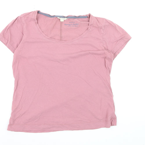 Bayleaf & Scarlet Women's Pink Size 10 Basic Cotton Modal T-Shirt