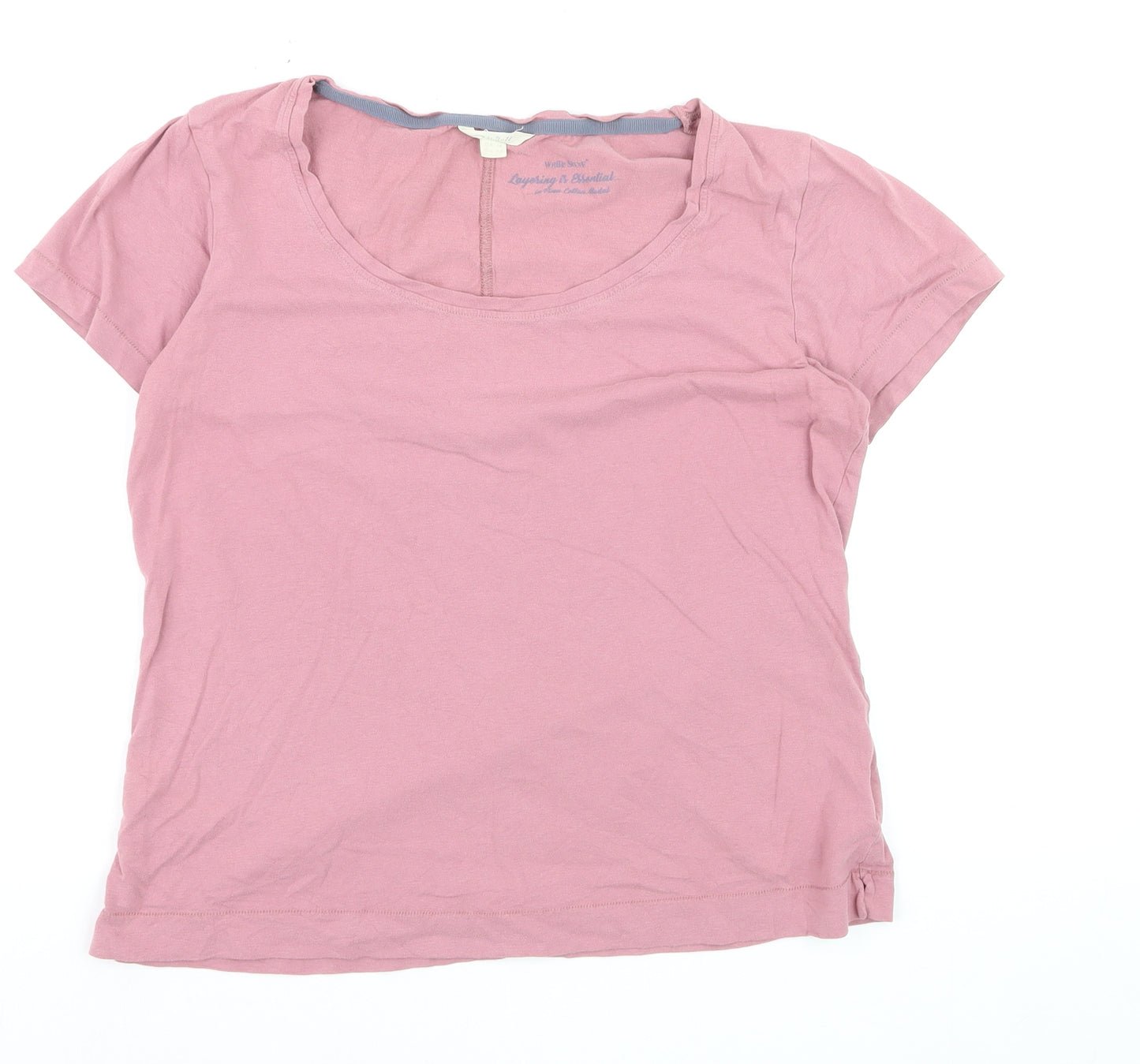 Bayleaf & Scarlet Women's Pink Size 10 Basic Cotton Modal T-Shirt