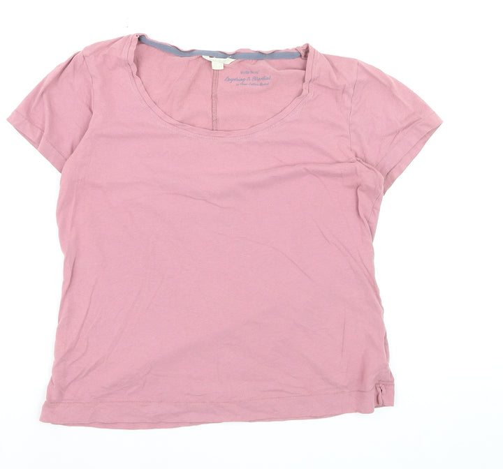 Bayleaf & Scarlet Women's Pink Size 10 Basic Cotton Modal T-Shirt