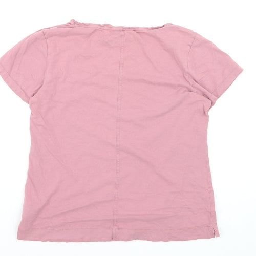 Bayleaf & Scarlet Women's Pink Size 10 Basic Cotton Modal T-Shirt