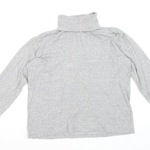 Uniqlo Women Grey Roll Neck Long Sleeve Jersey Jumper Size L