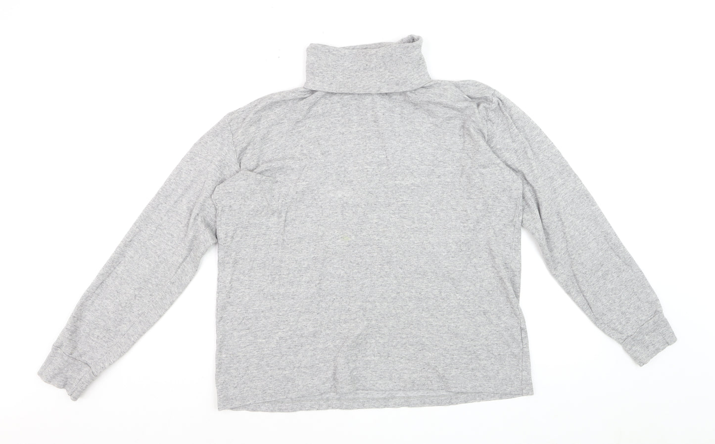 Uniqlo Women Grey Roll Neck Long Sleeve Jersey Jumper Size L