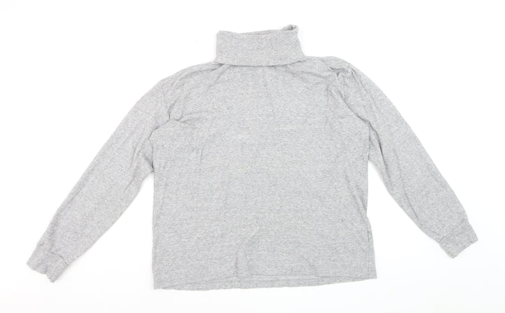 Uniqlo Women Grey Roll Neck Long Sleeve Jersey Jumper Size L