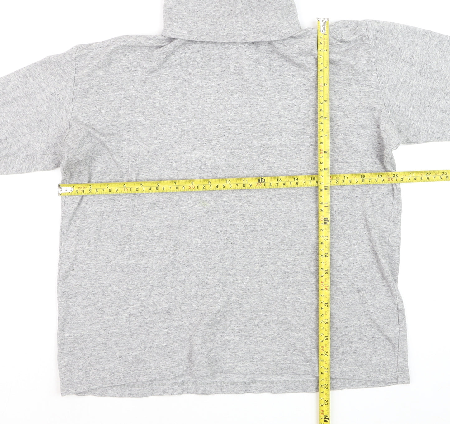 Uniqlo Women Grey Roll Neck Long Sleeve Jersey Jumper Size L
