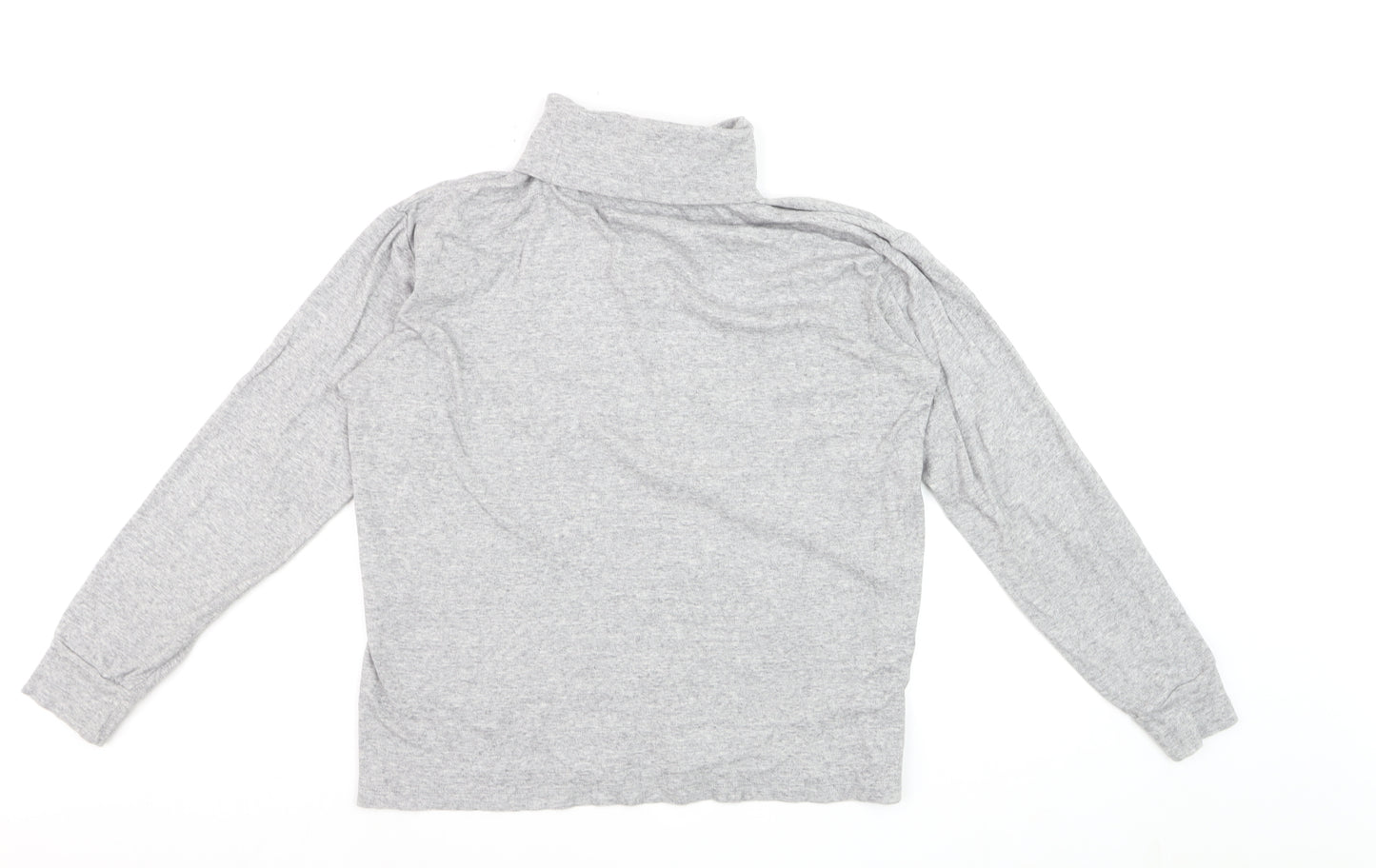 Uniqlo Women Grey Roll Neck Long Sleeve Jersey Jumper Size L