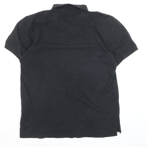 Levi's Men's Black Cotton Polo Shirt M Regular Fit