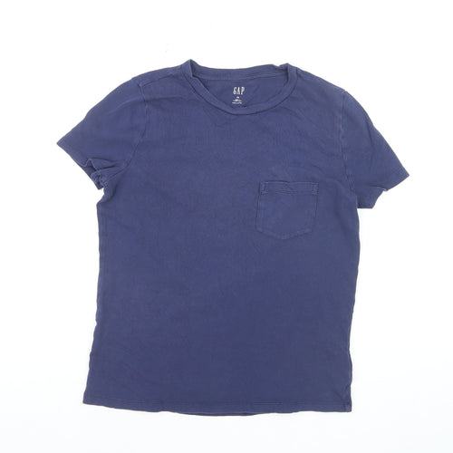 GAP Men's Blue Cotton Crew Neck Short Sleeve T-Shirt XS