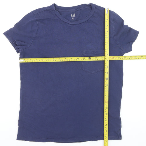 GAP Men's Blue Cotton Crew Neck Short Sleeve T-Shirt XS